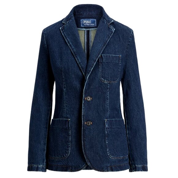 Polo Ralph Lauren Jackets & Blazers - NWT Polo Ralph Lauren Denim Blazer Single Breasted Dark Nelle Wash